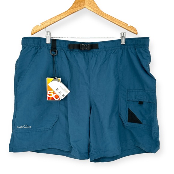 NWT Eddie Bauer Men’s Amphib 50 UPF Chlorine Resistant Quick Dry Shorts Size XXL - Picture 1 of 15